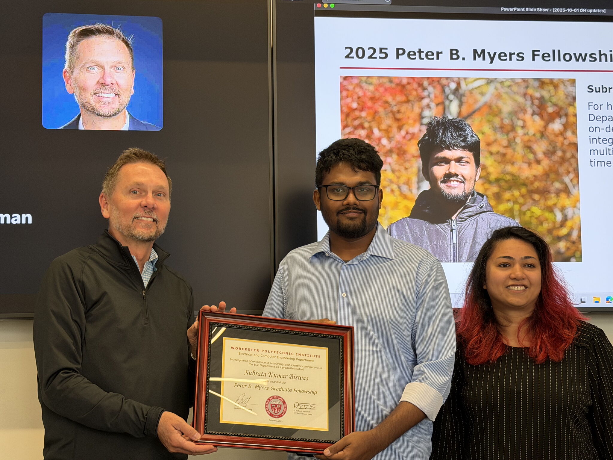 Subrata receives Peter B. Meyers Fellowship